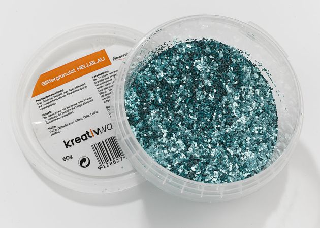 Glittergranulat Hellblau